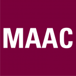 The acronym "MAAC" is written over Brighter World Heritage Maroon. The acronym "MAAC" stands for McMaster Accessibility Advisory Council. Embedded below is the contact information for the council. The phone number is 1 (905) 525-9140 extension 24644. The email for the McMaster Accessibility Council is access@mcmaster.ca.
